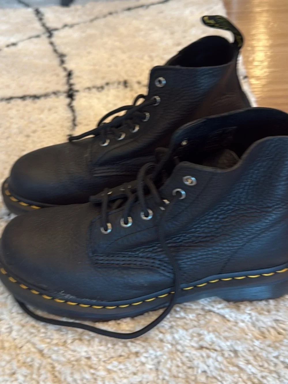 Dr. Martens Black Leather Lace-Up Ankle Boots